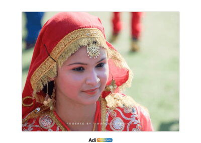 Grace and beauty of a folk dance artist.