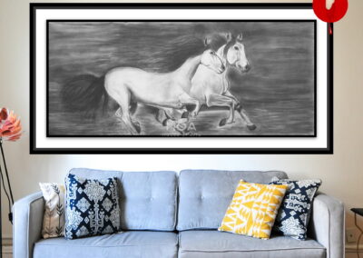 Twin Horses Art