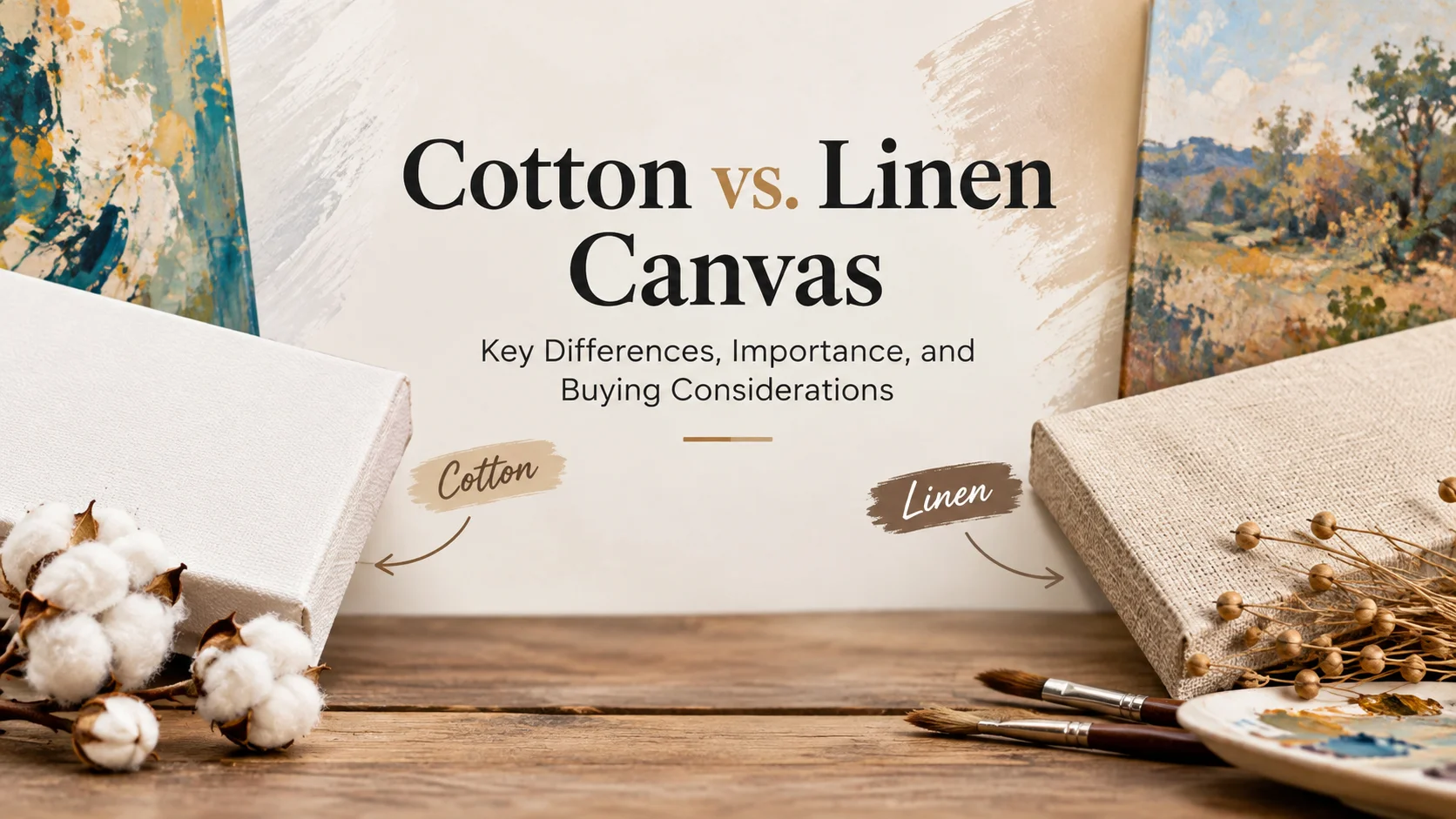 Cotton vs Linen Canvas Key Differences Importance and Buying Considerations