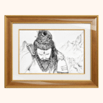 Dhyan — Shiva in Meditation-golden-frame