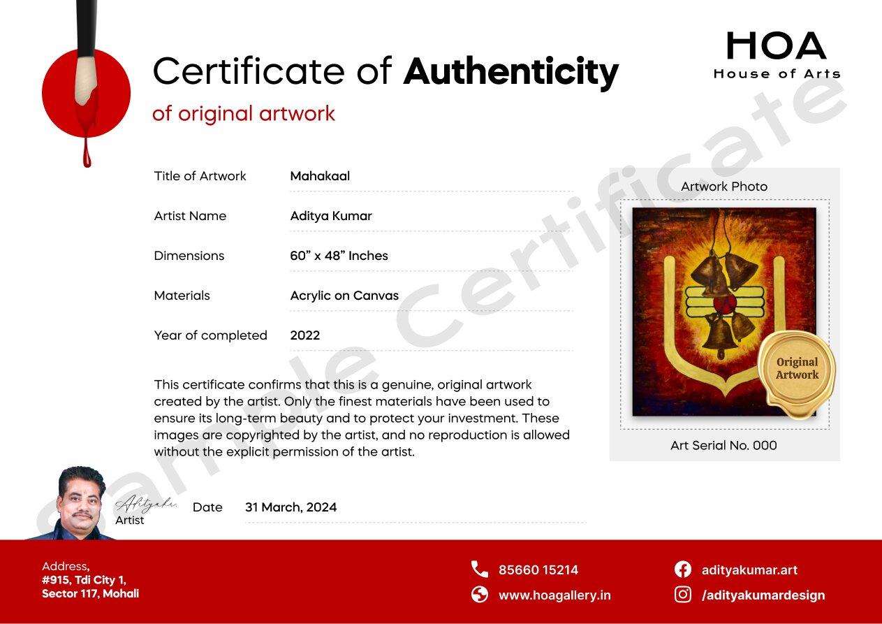 Certificate of Authenticity of Original Artwork