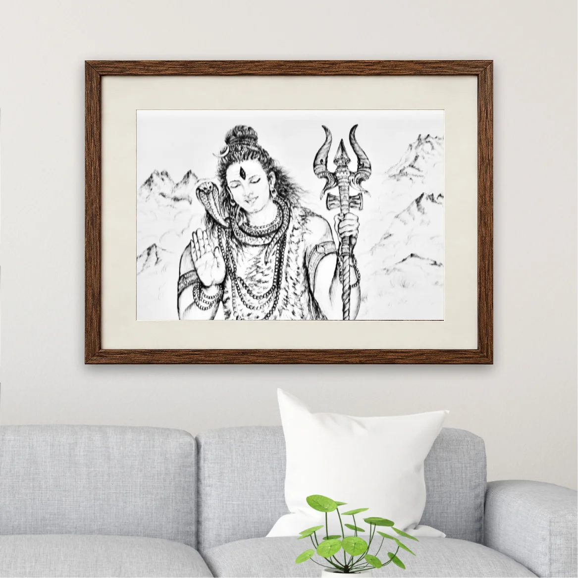 Lord Shiva in abhaya mudra - Image 2
