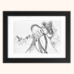 Shiva's Mala — The Count of Silence-Black Wood and Glass Frame