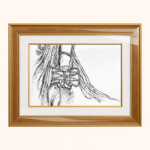 The damru of Lord Shiva-golden-frame