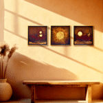 Three Suns - Set of 3 wall art