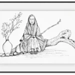 The Lady – Seated figure with driftwood and vase