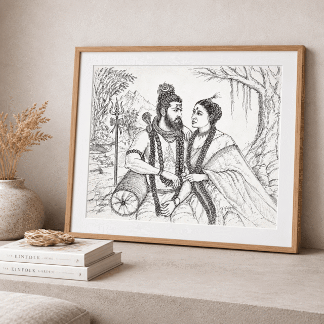 Shiva and Parvati — Ardhanari's Halves