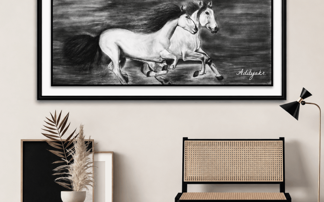 Twin Running Horses
