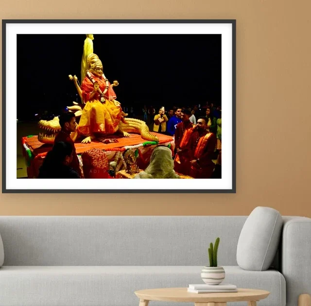 Varanasi Divine Sculpture Photography Print – Spiritual Indian Wall Art